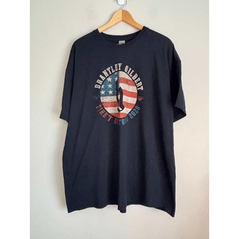 Brantley Gilbert Fire Up Tour 2020 Unisex 2XL T-Shirt Black/Red Concert Band